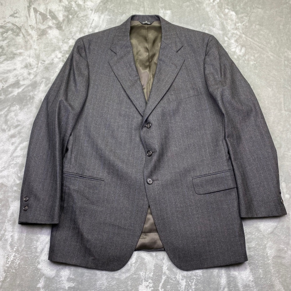 Patrick James‎ Lords of London Gray Herringbone Wool Blazer Mens Sport Coat USA